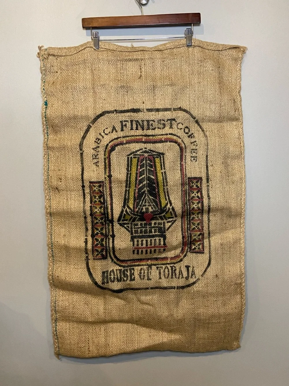 Sulawesi Toraja Arabica Coffee Burlap Sack / Royal Coffee Inc / Rustic Decor